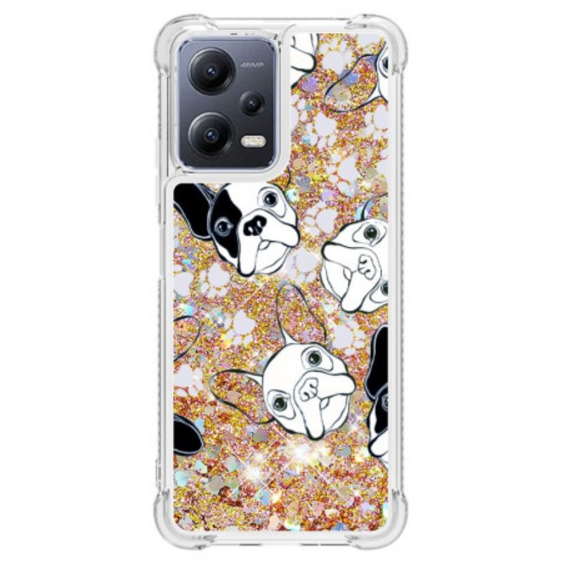 Cover Poco X5 5G Pailletter Mr Dog