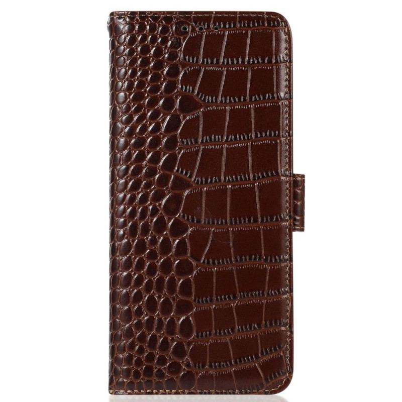 Flip Cover Poco X5 5G Crocodile Style Rfid