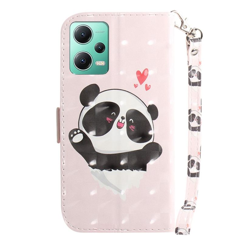 Flip Cover Poco X5 5G Med Snor Panda Love Med Snor