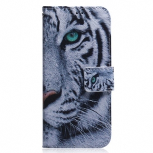 Flip Cover Poco X5 5G Med Snor Strappy White Tiger