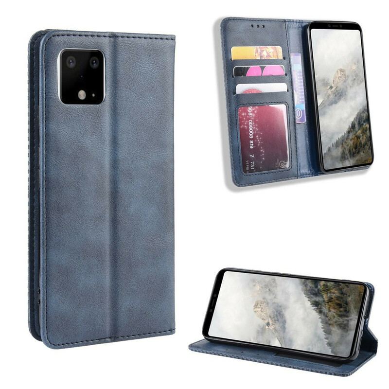 Cover Google Pixel 4 XL Flip Cover Stiliseret Vintage Lædereffekt