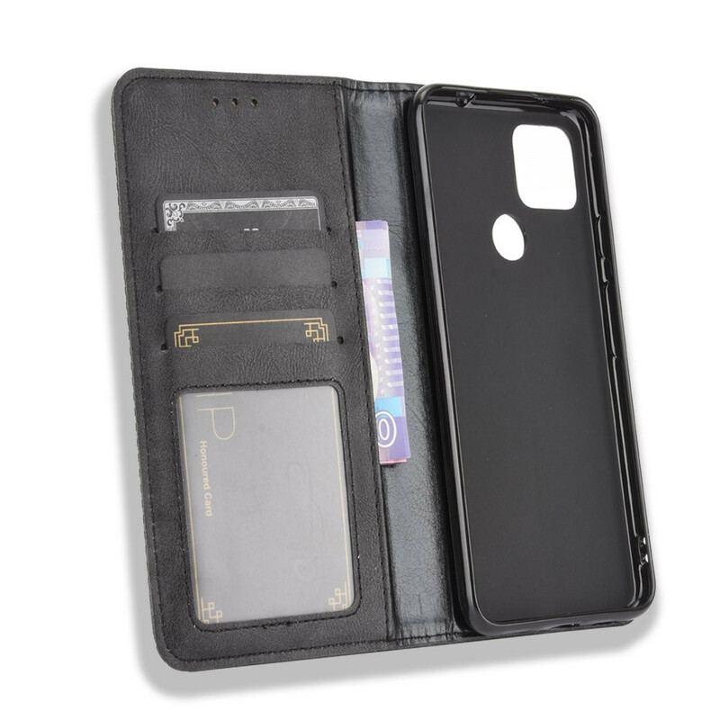 Cover Google Pixel 4A 5G Flip Cover 5g Stiliseret Vintage Lædereffekt