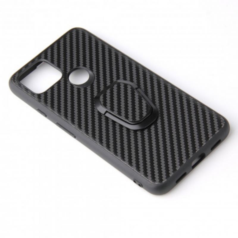 Mobilcover Google Pixel 4A 5G Carbon Fiber Ring-support