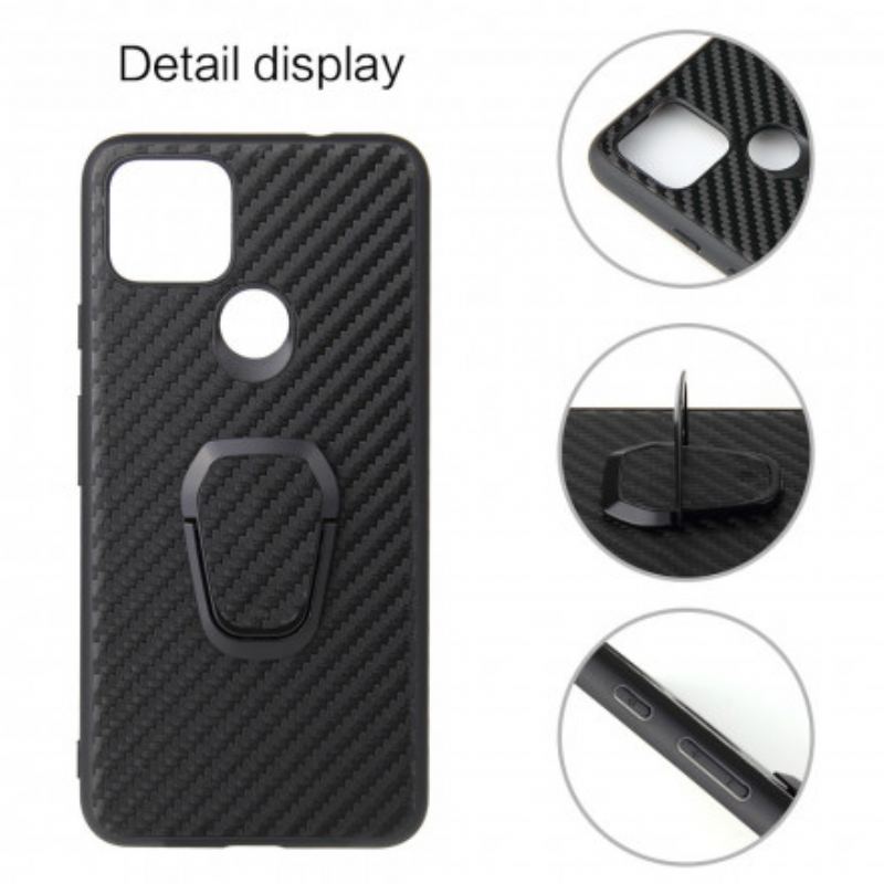 Mobilcover Google Pixel 4A 5G Carbon Fiber Ring-support