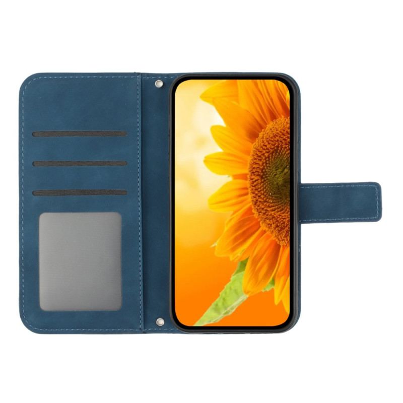 Flip Cover Xiaomi 13 Lite Blomst Med Skulderrem