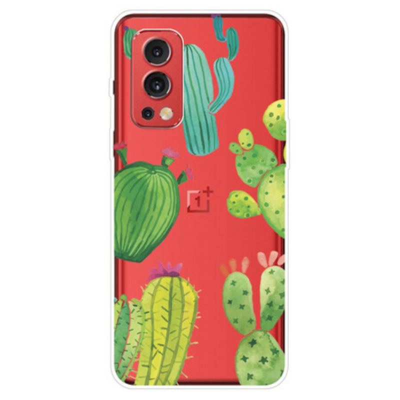 Cover OnePlus Nord 2 5G Akvarel Kaktusser