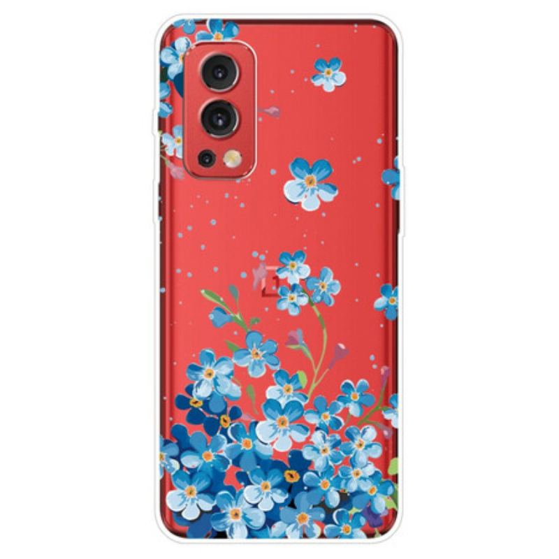 Cover OnePlus Nord 2 5G Blå Blomster