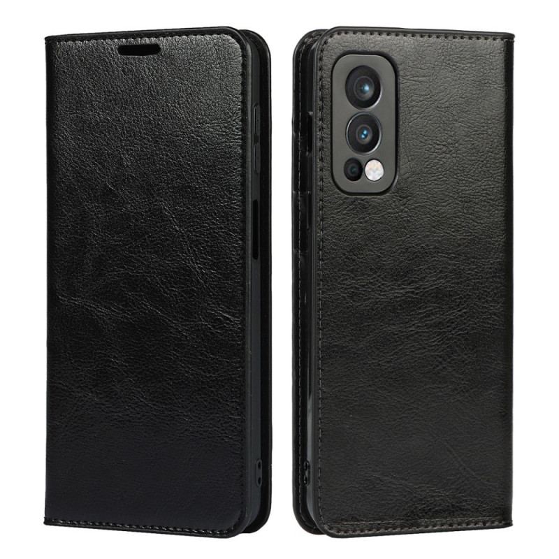 Cover OnePlus Nord 2 5G Flip Cover Ægte Læder