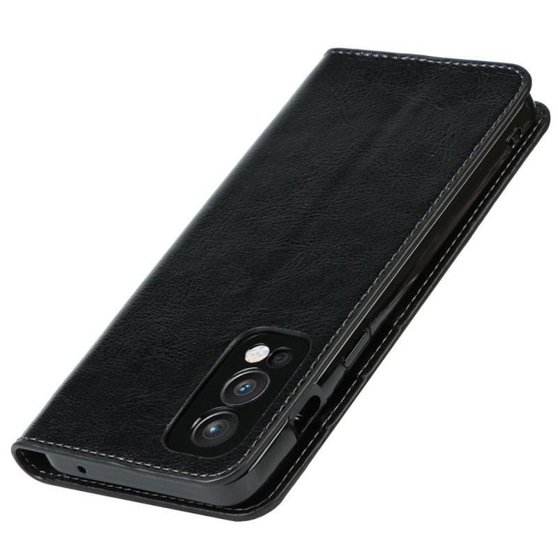 Cover OnePlus Nord 2 5G Flip Cover Ægte Læder