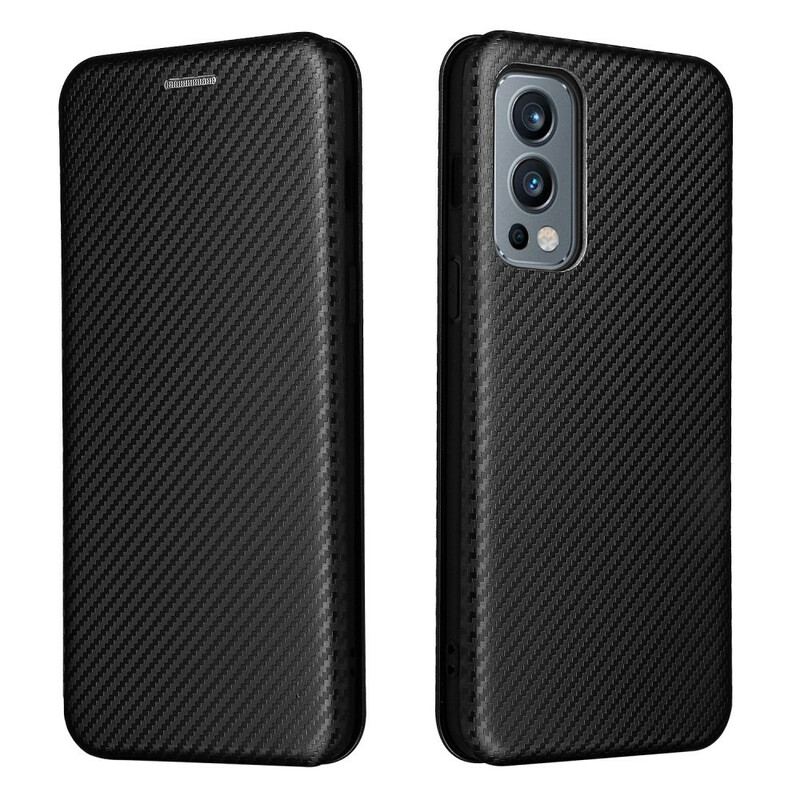 Cover OnePlus Nord 2 5G Flip Cover Farvet Carbon Silikone