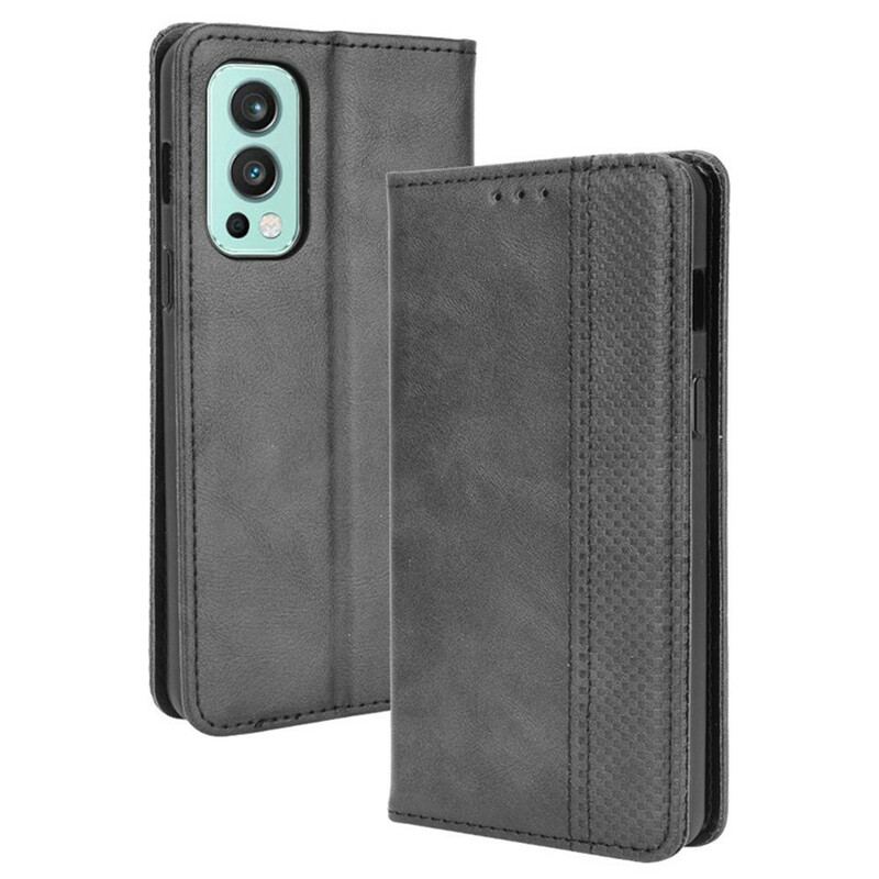 Cover OnePlus Nord 2 5G Flip Cover Stiliseret Vintage Lædereffekt