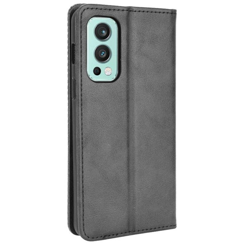 Cover OnePlus Nord 2 5G Flip Cover Stiliseret Vintage Lædereffekt