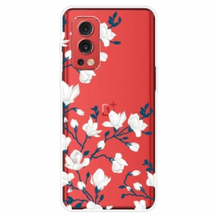 Cover OnePlus Nord 2 5G Hvide Blomster