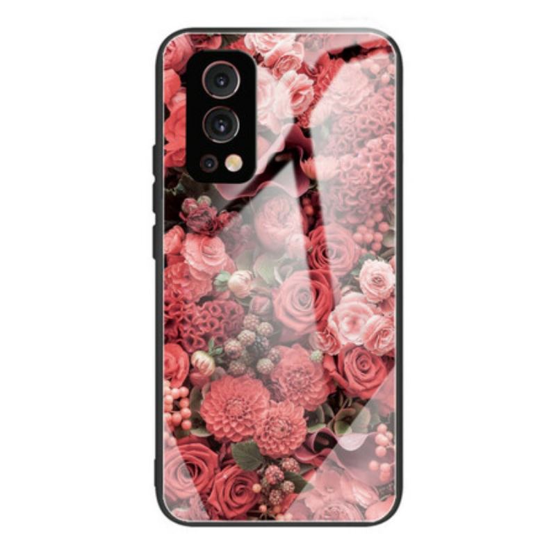 Cover OnePlus Nord 2 5G Rose Blomster Hærdet Glas