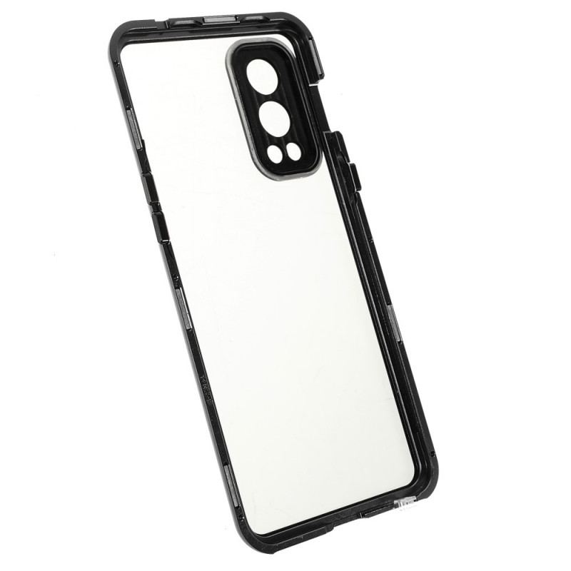 Cover OnePlus Nord 2 5G To Sider Magnetisk Hærdet Glas Og Metal