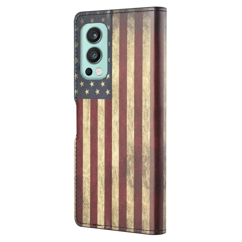 Flip Cover OnePlus Nord 2 5G Amerikansk Flag