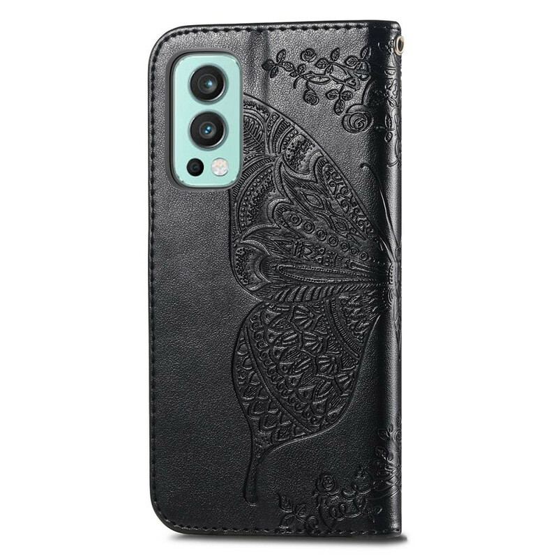 Flip Cover OnePlus Nord 2 5G Halve Sommerfugle