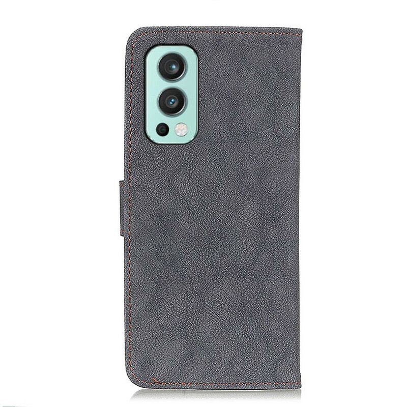 Flip Cover OnePlus Nord 2 5G Khazneh Retro Split Imiteret Læder