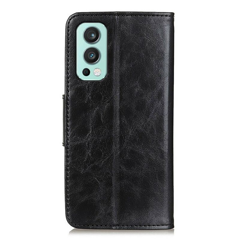 Flip Cover OnePlus Nord 2 5G Læder Cover Tekstur Magnetisk Flap