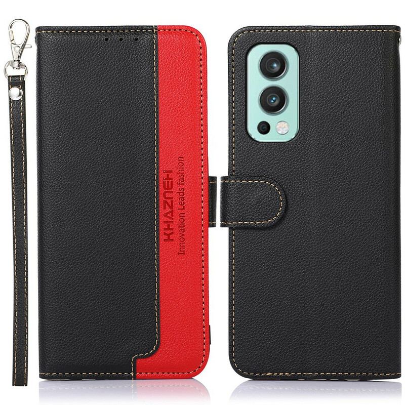 Flip Cover OnePlus Nord 2 5G Lychee Style Rfid Khazneh