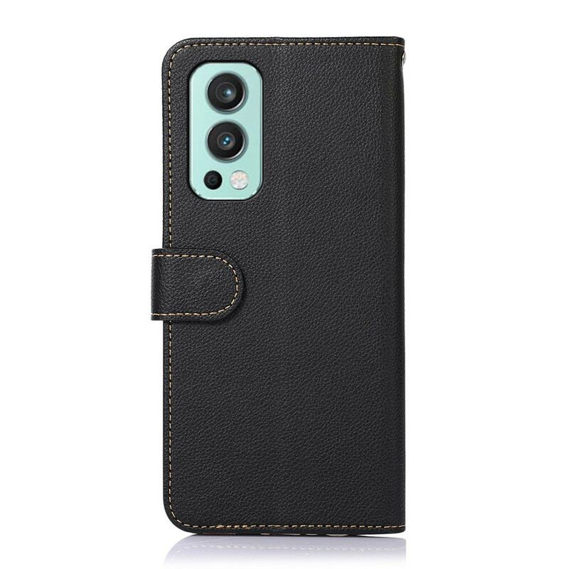 Flip Cover OnePlus Nord 2 5G Lychee Style Rfid Khazneh