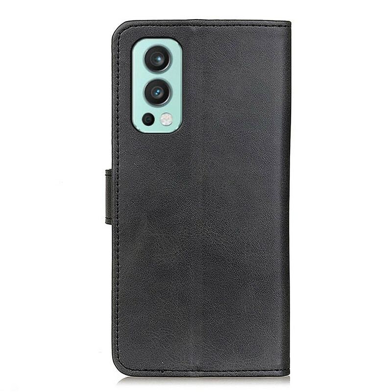 Flip Cover OnePlus Nord 2 5G Mat Retro Lædereffekt