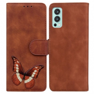 Flip Cover OnePlus Nord 2 5G Skin-touch Butterfly