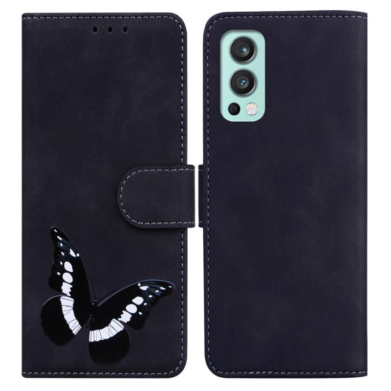 Flip Cover OnePlus Nord 2 5G Skin-touch Butterfly