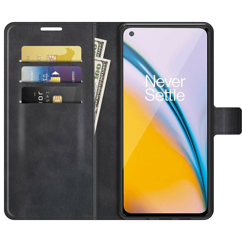 Flip Cover OnePlus Nord 2 5G Slank Ekstrem Lædereffekt