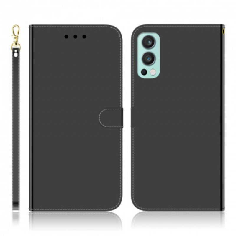 Flip Cover OnePlus Nord 2 5G Spejlcover I Imiteret Læder