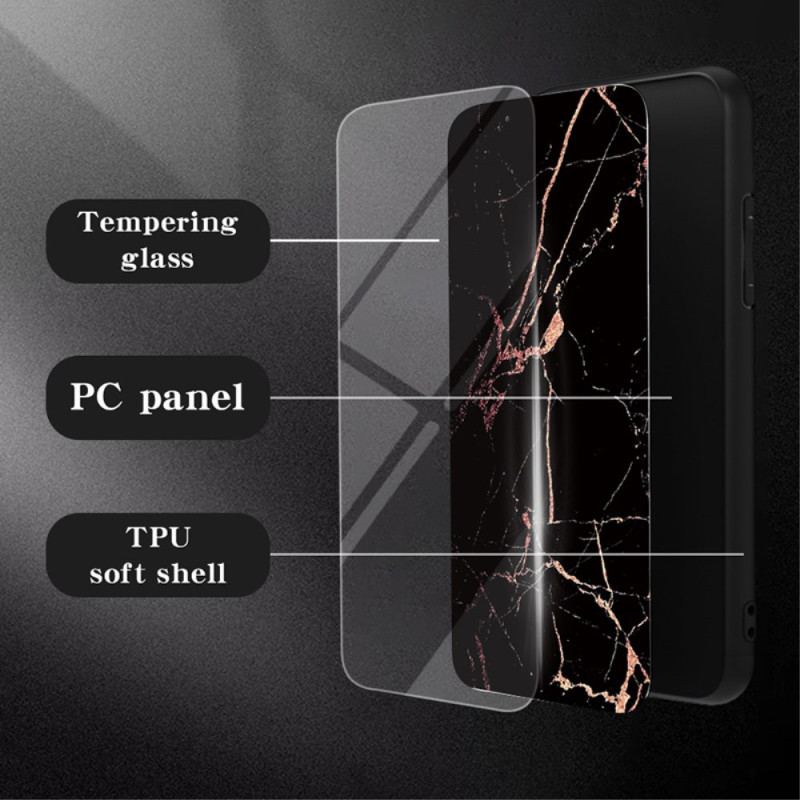 Cover Poco X6 Pro 5g Marmor Hærdet Glas