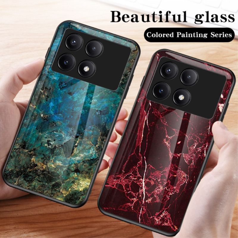 Cover Poco X6 Pro 5g Marmor Hærdet Glas