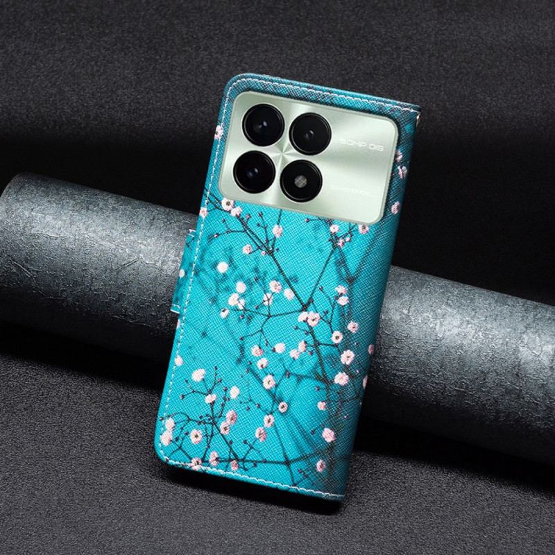 Flip Cover Poco X6 Pro 5g Blommeblomst