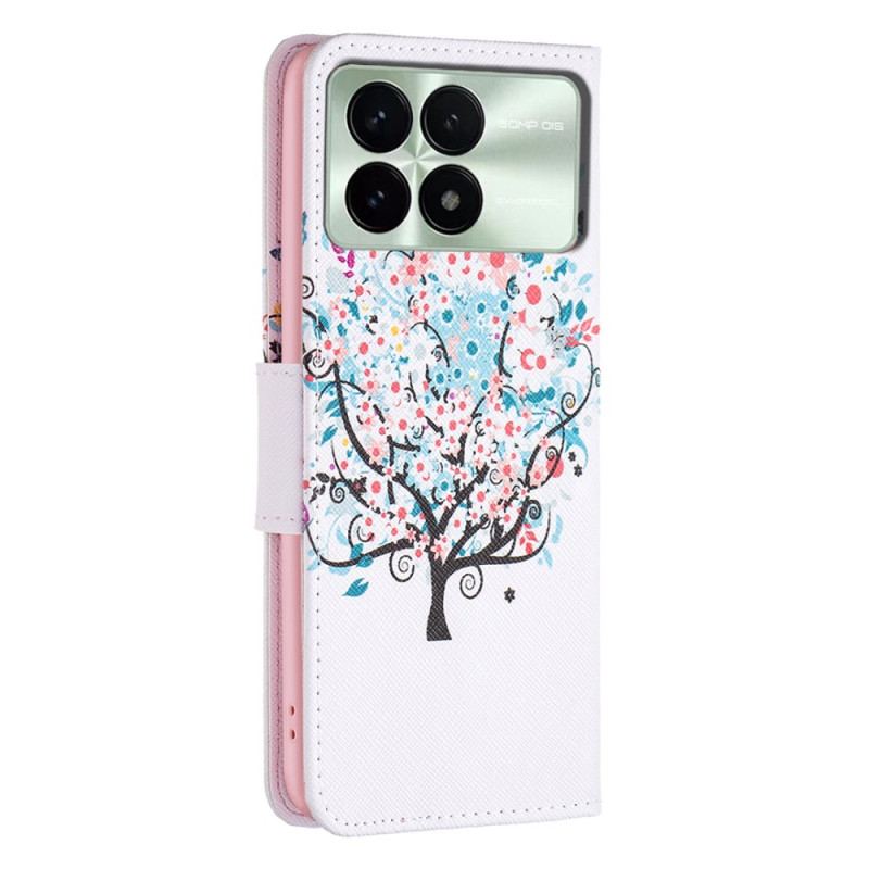 Flip Cover Poco X6 Pro 5g Blomstrende Træ