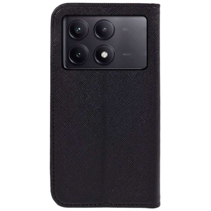 Flip Cover Poco X6 Pro 5g Krydstekstur