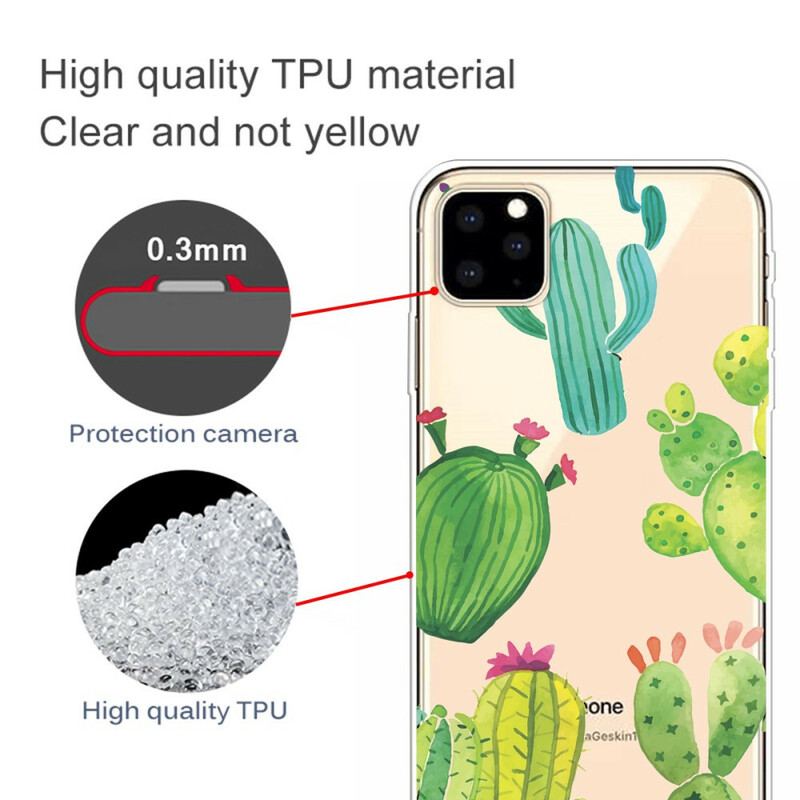 Cover iPhone 11 Pro Akvarel Kaktusser