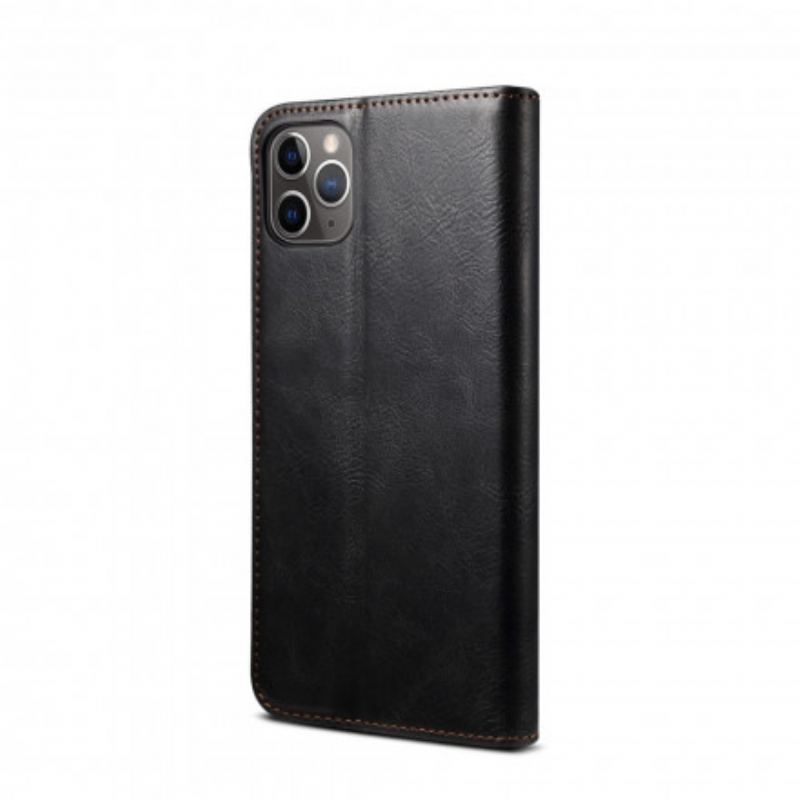 Cover iPhone 11 Pro Flip Cover Voksbehandlet Kunstlæder