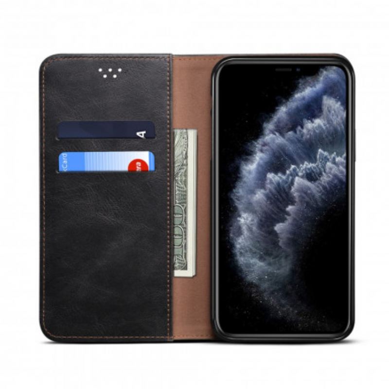 Cover iPhone 11 Pro Flip Cover Voksbehandlet Kunstlæder