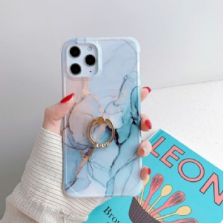 Cover iPhone 11 Pro Stil Marmor Ring-bracket