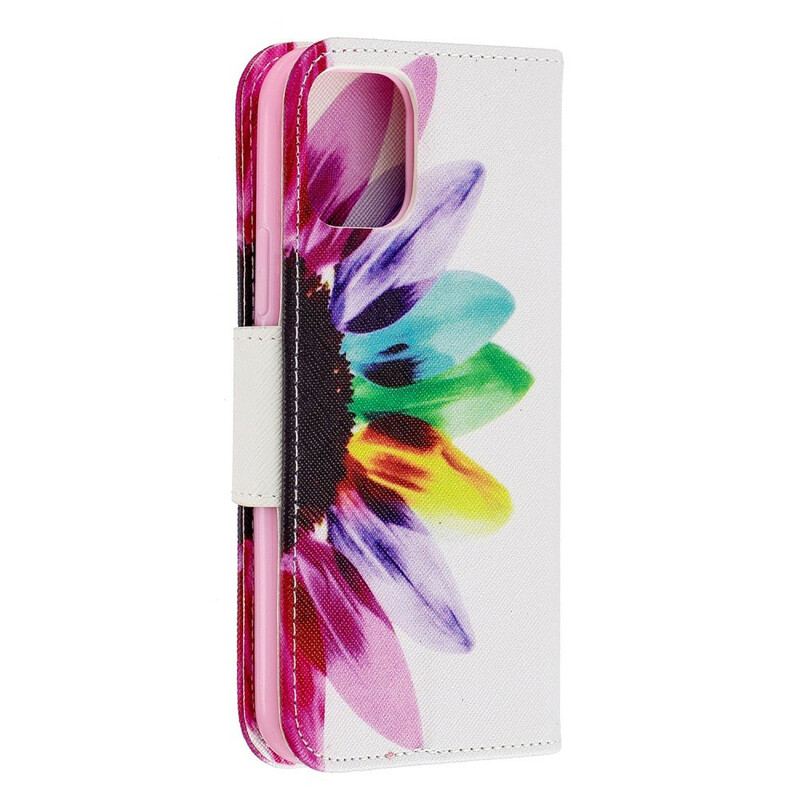 Flip Cover iPhone 11 Pro Akvarel Blomst