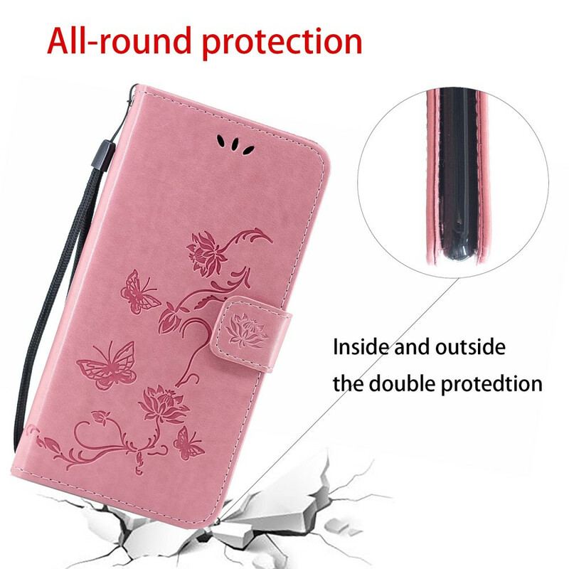 Flip Cover iPhone 11 Pro Med Snor Strappy Floral