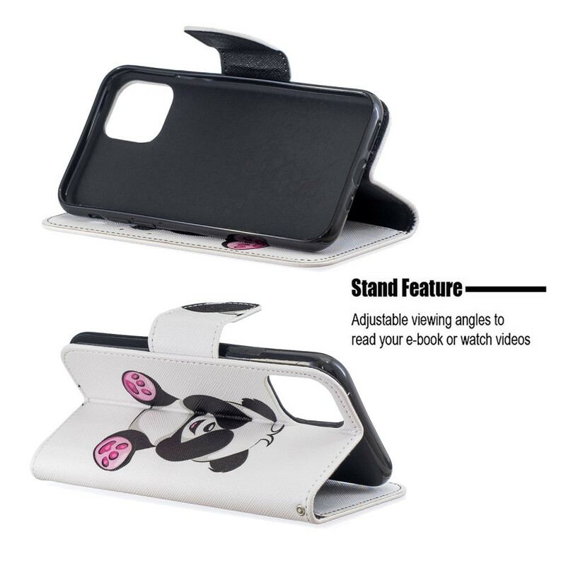 Flip Cover iPhone 11 Pro Panda Sjov