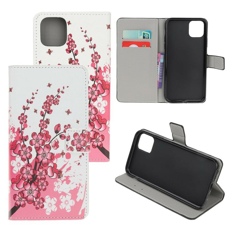 Flip Cover iPhone 11 Pro Tropiske Blomster