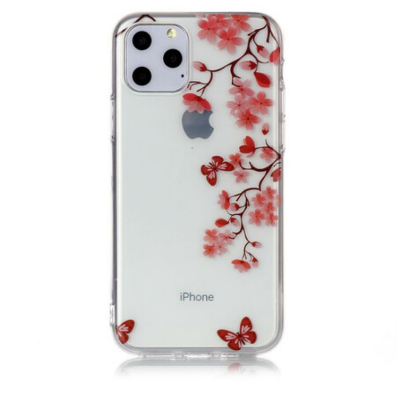 Mobilcover iPhone 11 Pro Gennemsigtig Gren Med Sommerfugle