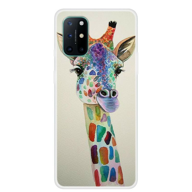 Cover OnePlus 8T Farverig Giraf