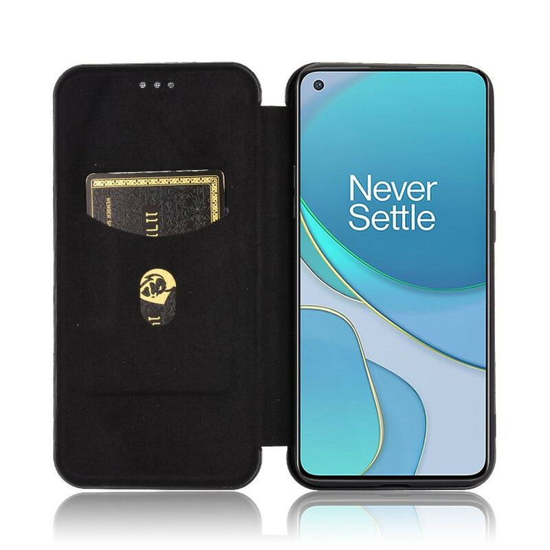 Cover OnePlus 8T Flip Cover Farvet Carbon Silikone