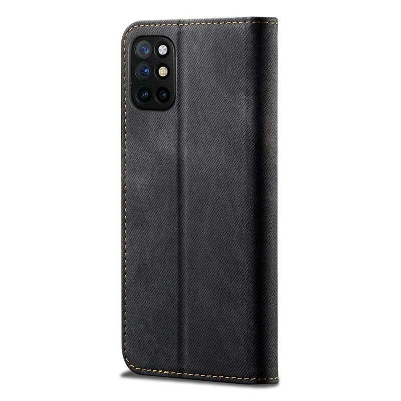 Cover OnePlus 8T Flip Cover Tekstur På Jeans I Imiteret Læder