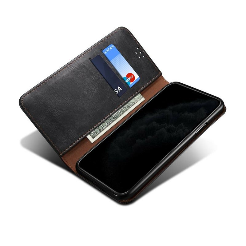 Cover OnePlus 8T Flip Cover Voksbehandlet Kunstlæder