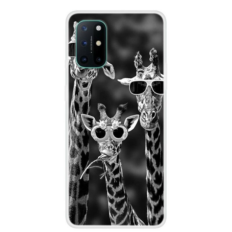 Cover OnePlus 8T Giraffer Med Briller