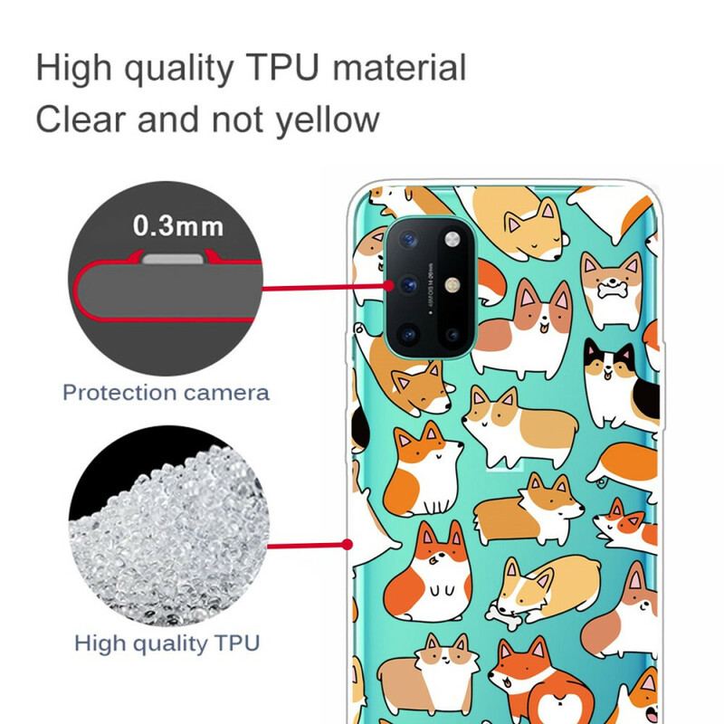 Cover OnePlus 8T Sømløse Flere Hunde